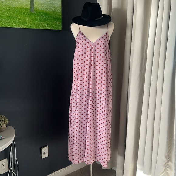 Zara Pink Polka Dots Dress Size XS - Picture 4 of 11